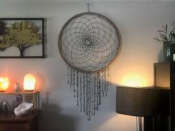 Dreamcatcher/Xl Beaded Giant Dream Catcher Peace Buddha Beads Wall Hanging Home Decor Boho - thumbnail 1