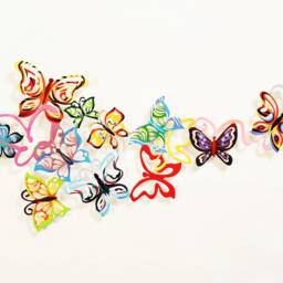 Horizontal Butterflies, Metal Art, Wall Hanging, Sculpture, Home Decor, Medium Wall Animal Or - thumbnail 3