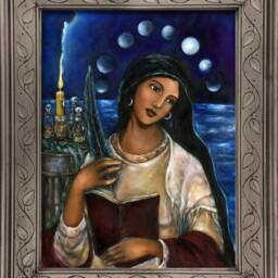 Mary Magdalene Portrait Divine Feminine Wisdom Art Print On Canvas - thumbnail 3