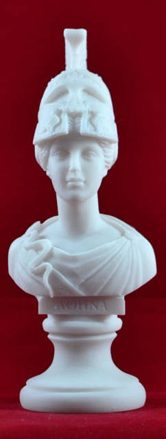 Athena Bust Greek Statue Wisdom Civilization Goddess White New - image 1