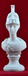 Athena Bust Statue - Greek Goddess Of Wisdom Sculpture Miniature Stone Altar Statue, Ancient Greece Home Decor, Roman Minerva Gift 16cm