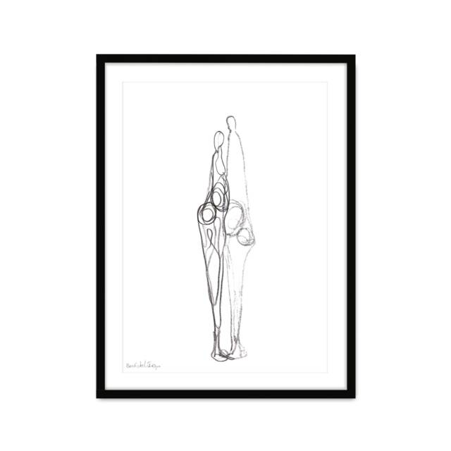 Framed Print, Black & White Prints, Modern Art, Bedroom, Kitchen Abstract Minimalist Art - image 1