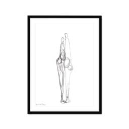 Framed Print, Black & White Prints, Modern Art, Bedroom, Kitchen Abstract Minimalist Art - thumbnail 1