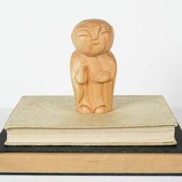 Wooden Jizo Statue, Buddha Sculpture, Wood Figurine, Meditation, Unique Ornament, Housewarming, Spiritual, Gift For Home, Memorial - thumbnail 4