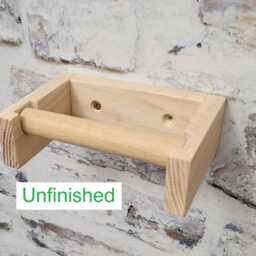 Solid Oak Kitchen/Toilet Roll Holder -Contemporary & Minimalist - Real Oak - thumbnail 4