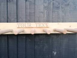 Personalised Welly Wellington Wellies Wooden Rack Boot Holder Wall Mounted Active - thumbnail 1