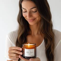 Custom Name Auntie Has A Nice Ring To It - Pregnancy Announcement Luxury Scented Candle 170Ml Amber Jar Natural Soywax Gift Set Home D??cor - thumbnail 3