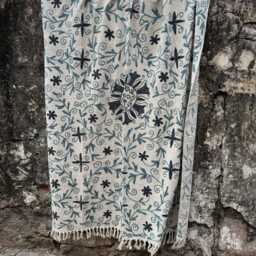 Colorful Suzani Cotton Tnt Throw Blanket - Bohemian Couch & Bed D??cor - thumbnail 2