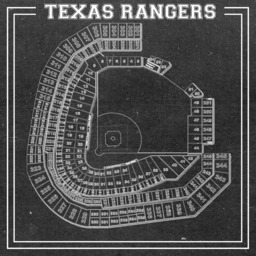 Vintage Globe Life Park Seating Chart Print Texas Rangers Art - thumbnail 3