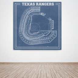 Vintage Globe Life Park Seating Chart Print Texas Rangers Art - thumbnail 2