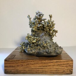 Celebration, Abstract Brutalist Cast Brass Sculpture - thumbnail 4