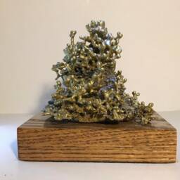 Celebration, Abstract Brutalist Cast Brass Sculpture - thumbnail 2