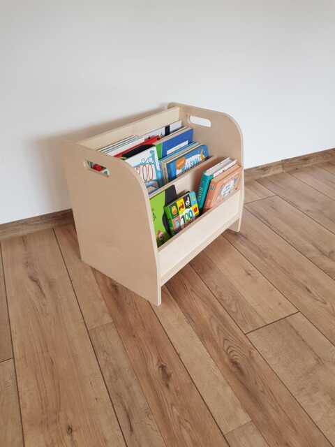 Small Montessori Bookshelf Box, Wood Toddler Modern Shelf - image 1