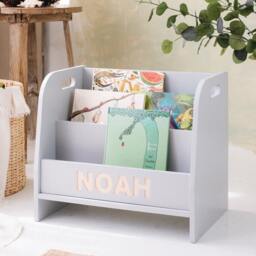 Small Montessori Bookshelf Box, Wood Toddler Modern Shelf - thumbnail 3