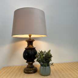 Cream Velvet Empire Lampshade French Drum Light Shade - thumbnail 1