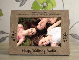 Friends Are Like Stars Personalised Engraved Wooden Photo Frame Birthday Gift Memorial Keepsake Picture Size 5 X 7 - thumbnail 1