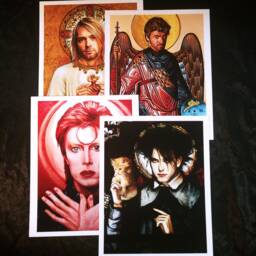 Saint Ian Curtis Prayer Candle, Glass Jar Votive, Of The Dead Souls - thumbnail 4