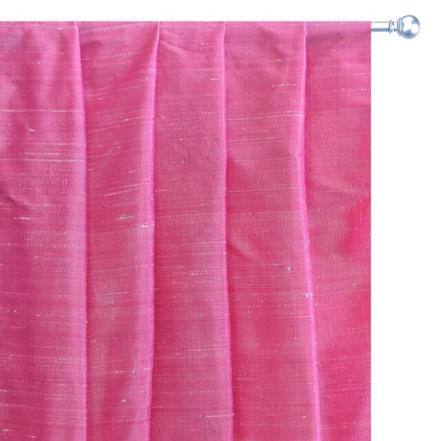 Onion Pink Silk Dupioni Curtain Panels - Rod Pocket, Grommet, Box Pleat, Three Pinch Tab Top & Plain Ring Top - image 1