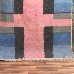 Colorful Moroccan Rug, Custom Fabulous Boujad Abstract Multicolored Carpet, Handmade Bohemian Rug - thumbnail 3