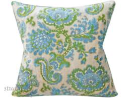 Vintage Floral Velvet Pillow Cover - Mid-Century Botanical, 20x20 - thumbnail 1