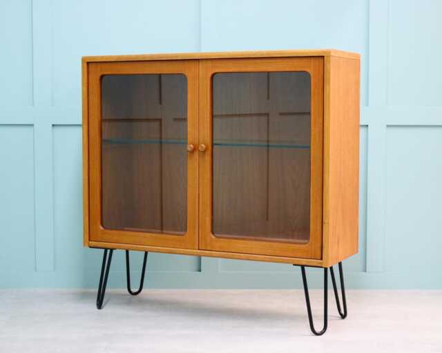 Teak & Glass Display Cabinet On Hairpin Legs - G Plan Fresco, Mid Century Modern - image 1