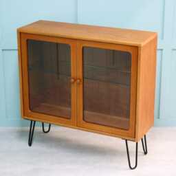 Teak & Glass Display Cabinet On Hairpin Legs - G Plan Fresco, Mid Century Modern - thumbnail 4