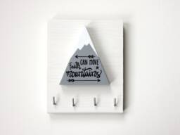 Bible Verse Wall Art, Wood Signs Sayings, Faith Can Move Mountains, Mountains Decor, Scripture Signs, Inspirational Gift - thumbnail 1