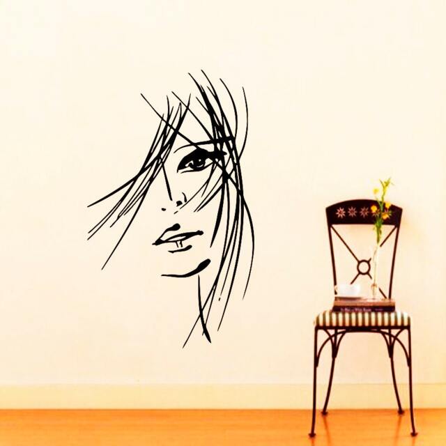 Wall Decals Hairdressing Hair Beauty Salon Decal Vinyl Sticker Woman Makeup Home Bedroom Interior Living Room Window Na267 - image 1