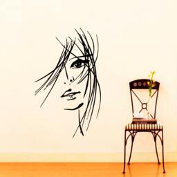 Wall Decals Hairdressing Hair Beauty Salon Decal Vinyl Sticker Woman Makeup Home Bedroom Interior Living Room Window Na267 - thumbnail 1