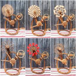 Table Stand For Home Decor, Minimalist Wooden Kinetic Sculpture Handcrafted Wall Art Clock - thumbnail 3