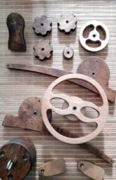 Table Stand For Home Decor, Minimalist Wooden Kinetic Sculpture Handcrafted Wall Art Clock - thumbnail 4