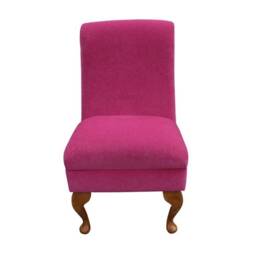 Pink Velvet Handmade Bedroom Chair - Luxury Accent Pimlico Crush Fabric British Bespoke Made - thumbnail 2