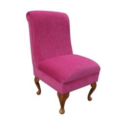 Pink Velvet Handmade Bedroom Chair - Luxury Accent Pimlico Crush Fabric British Bespoke Made
