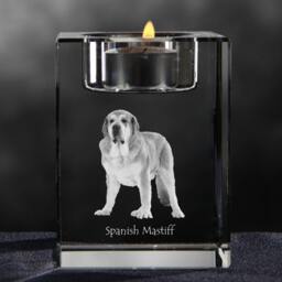 Spanish Mastiff - Crystal Candlestick With Dog, Souvenir, Decoration, Limited Edition, Collection - thumbnail 3