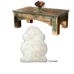 Handmade Faux Fur Sheepskin Rug - Shaggy Pelt Design, Usa - thumbnail 2