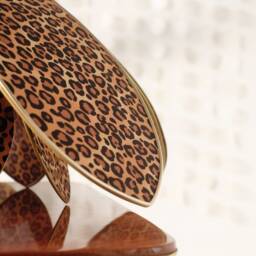 Double Flower Pendant Light - Leopard & Gold - thumbnail 2