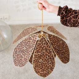 Double Flower Pendant Light - Leopard & Gold - thumbnail 3