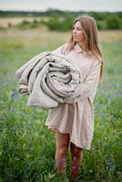 Linen Duvet Cover 150x200 cm. 100% Softened Linen. - Us Duty Paid