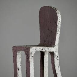 Sculpture. Ceramic. Chair. 33 cm. Anthracite. Gift. Art Object. Decoration. Figure - thumbnail 3