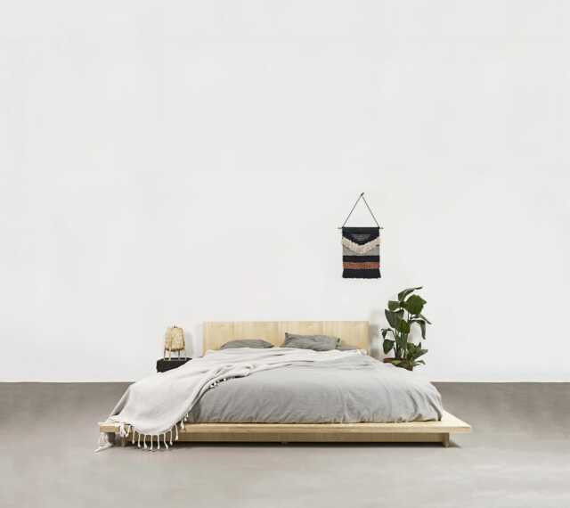 Ototo.10 Bed With A Headboard, Plywood Bed, Minimalist Scandinavian Bed - image 1
