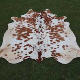 Brown & White Cowhide With Hair On Luxury Genuine Skin Rug For Western Home Decor Large Cow Floor Area - thumbnail 3