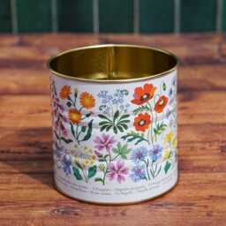 Fun Floral Tin Candle - Wildflowers Can Repurposed As Unique Handmade Kitchen Decor Pyo Scent - thumbnail 1
