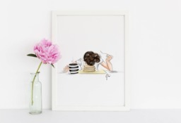 Art Print Pancakes - Fashion Illustration Print(Fashion - Fashion Sketch Print- Wall Decor By Melsy's Illustrations - thumbnail 1