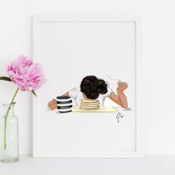 Art Print Pancakes - Fashion Illustration Print(Fashion - Fashion Sketch Print- Wall Decor By Melsy's Illustrations - thumbnail 3