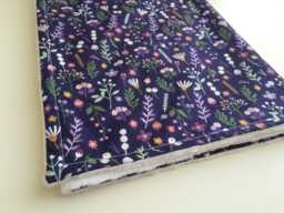 Floral Baby Blanket Purple Cuddle Fabric, Newborn Gift - thumbnail 1