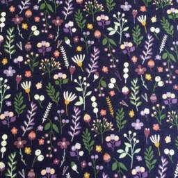 Floral Baby Blanket Purple Cuddle Fabric, Newborn Gift - thumbnail 4
