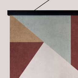 Geometric Triangle & Square Tapestry - Wall Hanging Unique Art - thumbnail 3