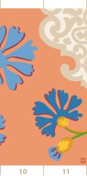 Mansion I Zenith. French Designer Boutique Wall Mural Art. Playful Bright Bold Patterns, Geometric Heavens, Floating Flowers, Dynamic Motif - thumbnail 4