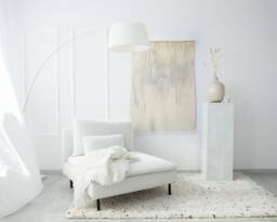 Veil - Hand Dyed Wool Woven Wall Tapestry Japandi Fiber Art Decor - thumbnail 1