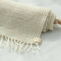 Veil - Hand Dyed Wool Woven Wall Tapestry Japandi Fiber Art Decor - thumbnail 3